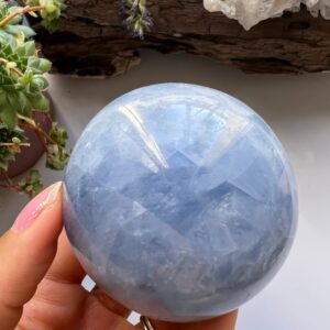 Polished Blue Calcite Sphere, Crystal Ball (5.8cm) Polished Blue Calcite Sphere, Crystal Ball (5.8cm)