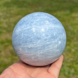 Blue Calcite Sphere: Reiki Healing Crystal Ball (3.08 Inch) Blue Calcite Sphere: Reiki Healing Crystal Ball (3.08 Inch)