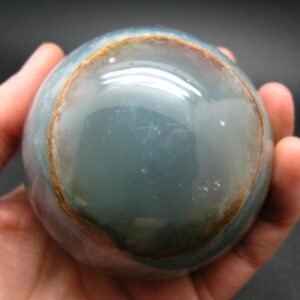 Stunning Lemurian Aquatine Blue Calcite Ball Sphere From Argentina - 2.7" - 476.9 Grams Stunning Lemurian Aquatine Blue Calcite Ball Sphere From Argentina - 2.7" - 476.9 Grams
