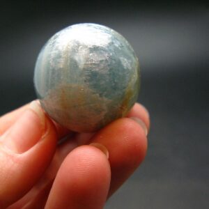 Stunning Lemurian Aquatine Blue Calcite Ball Sphere From Argentina - 1.1" - 37.0 Grams Stunning Lemurian Aquatine Blue Calcite Ball Sphere From Argentina - 1.1" - 37.0 Grams