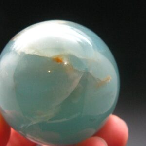 Stunning Lemurian Aquatine Blue Calcite Ball Sphere From Argentina - 1.7" - 125.05 Grams Stunning Lemurian Aquatine Blue Calcite Ball Sphere From Argentina - 1.7" - 125.05 Grams