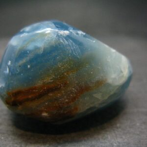 Aquatine Blue Calcite Tumbled Stone From Argentina - 1.4"- 30.39 Grams