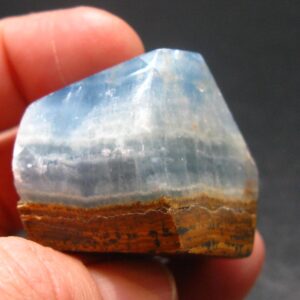 Nice Lemurian Aquatine Blue Calcite Tumbled From Argentina - 1.4" - 35.42 Grams