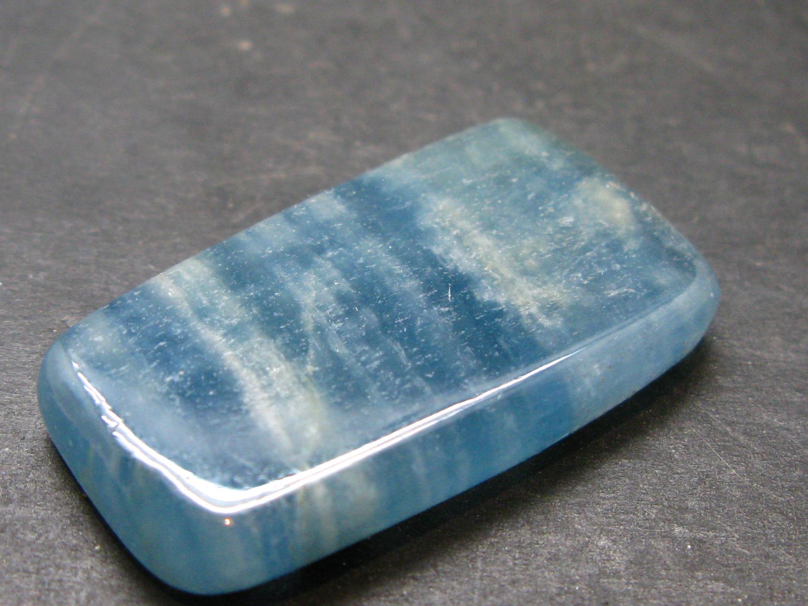 Nice Lemurian Aquatine Blue Calcite Tumbled From Argentina - 1.5" - 11.35 Grams