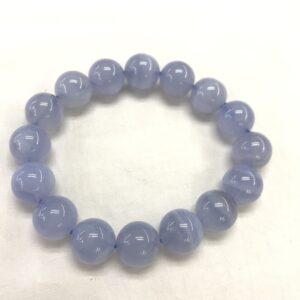 Genuine Blue Chalcedony 12.3-12.5mm Round Natural Gemstone Beads Finished Jewelry Bracelet Supply - 1piece