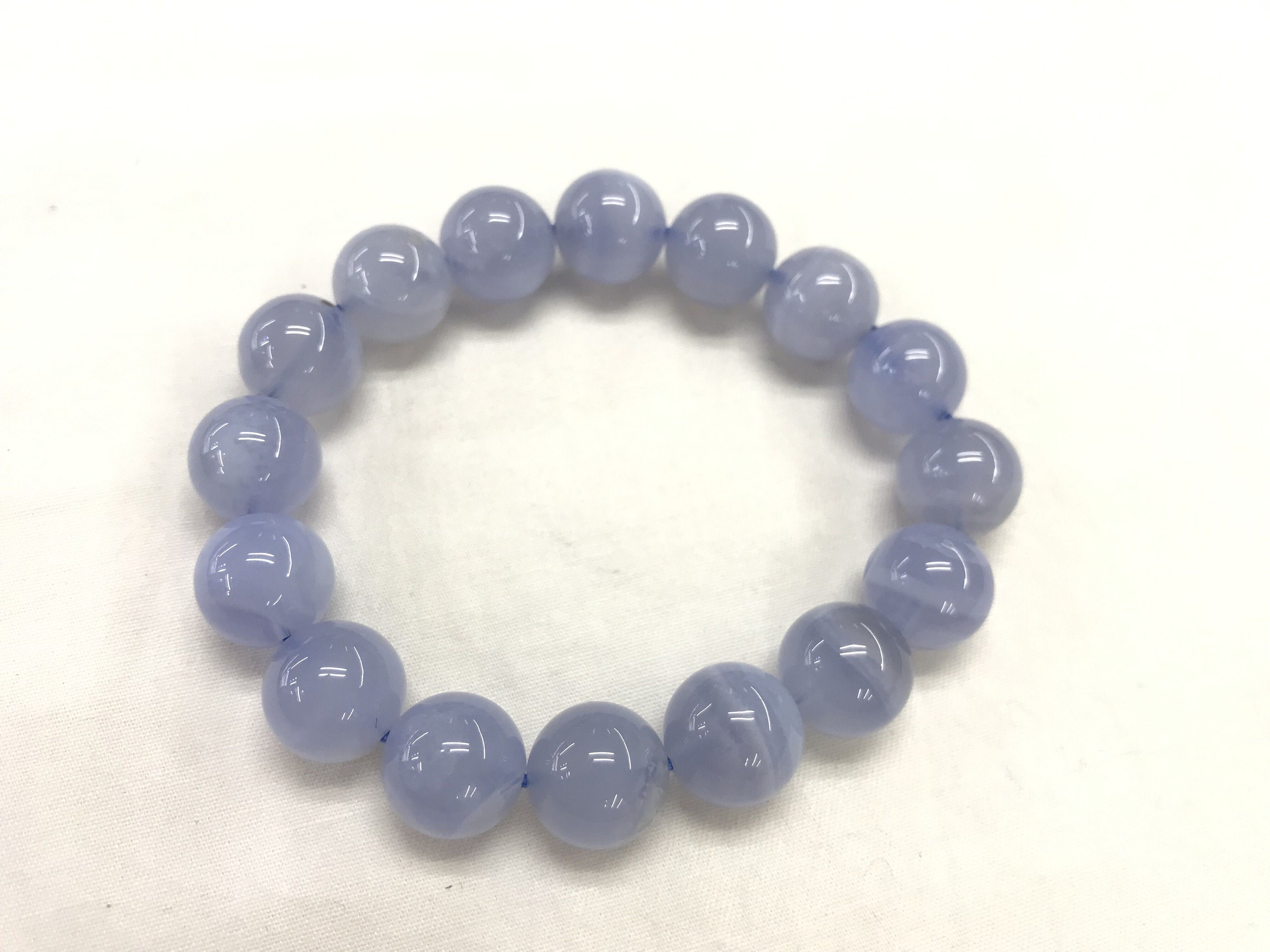 Genuine Blue Chalcedony 12.3-12.5mm Round Natural Gemstone Beads Finished Jewelry Bracelet Supply - 1piece Genuine Blue Chalcedony 12.3-12.5mm Round Natural Gemstone Beads Finished Jewelry Bracelet Supply - 1piece