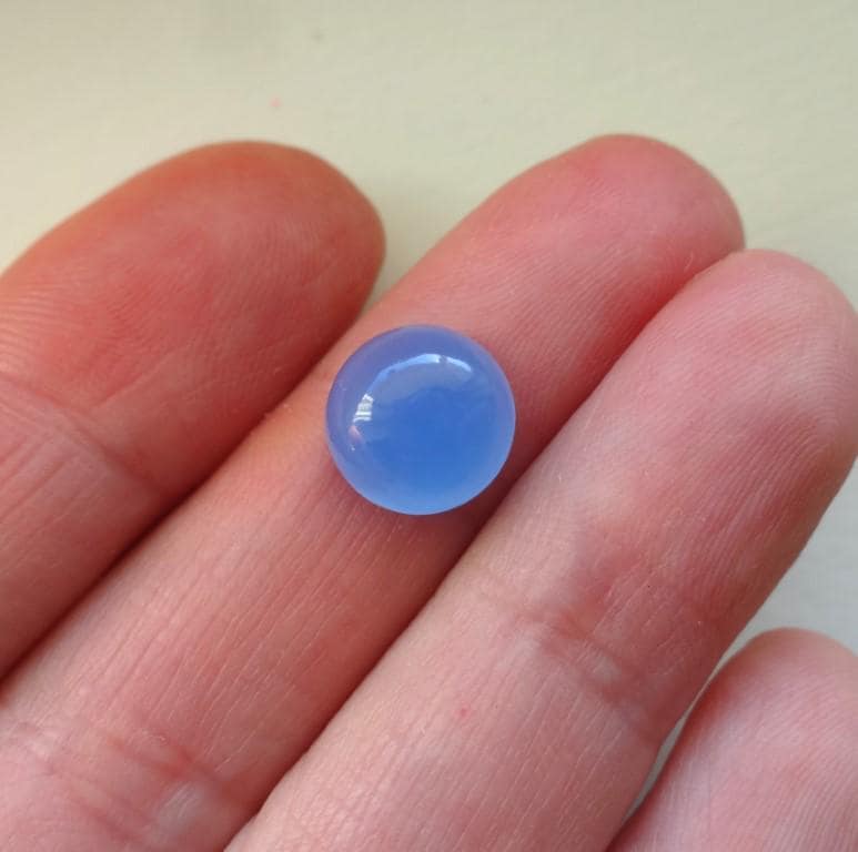 Blue Chalcedony Cabochon 10x5mm, Natural Chalcedony Smooth Cabochon Gemstone Blue Chalcedony Cabochon 10x5mm, Natural Chalcedony Smooth Cabochon Gemstone