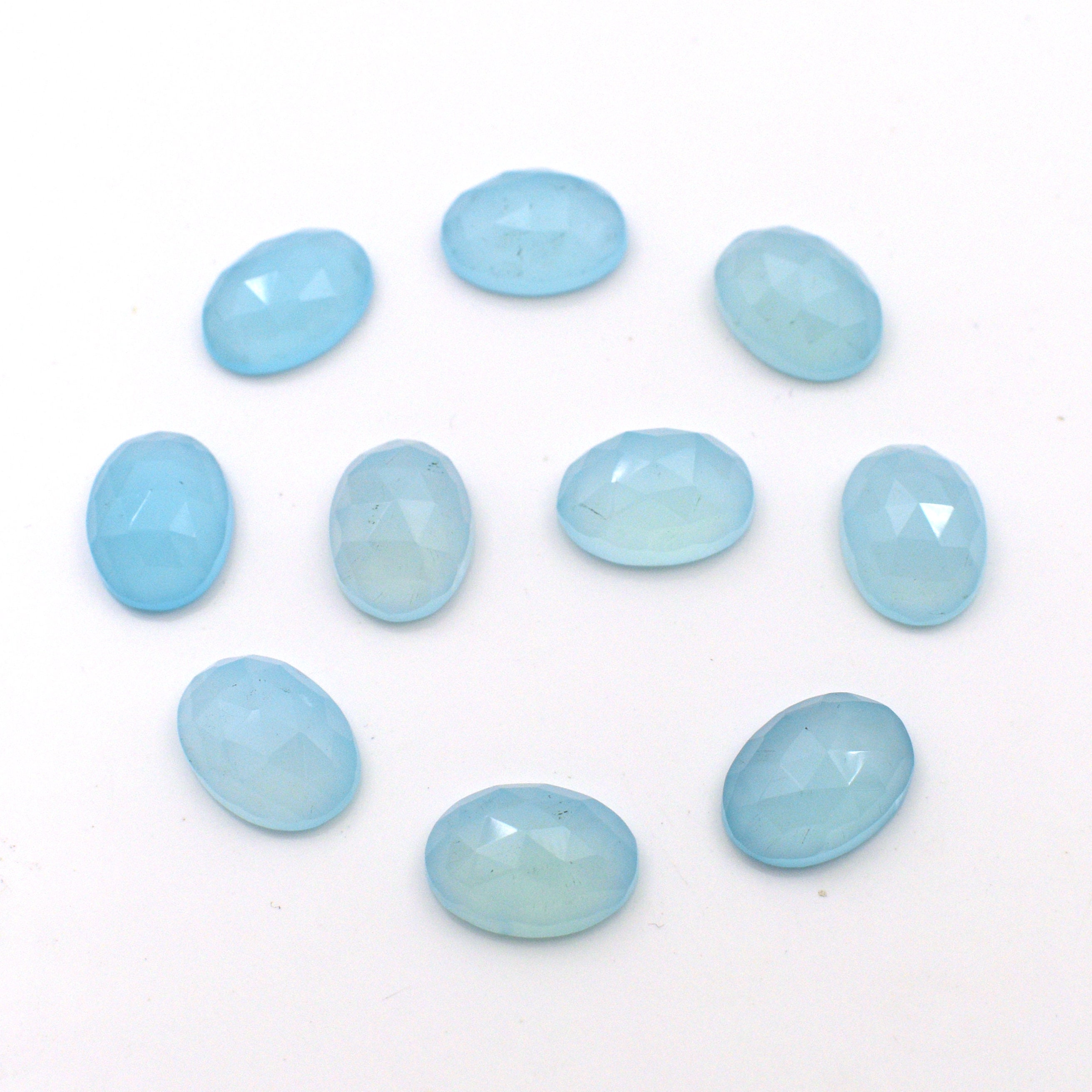 Aaa+ Quality Blue Chalcedony Faceted Oval Calibrated Wholesale Gemstone For Jewelry Making All Sizes Available Flatback Polished Gemstone Aaa+ Quality Blue Chalcedony Faceted Oval Calibrated Wholesale Gemstone For Jewelry Making All Sizes Available Flatback Polished Gemstone
