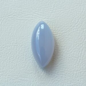 Natural Blue Chalcedony Gemstone, Marquise Cabochon Cut for Jewelry Making, 13x26mm 20.46ct