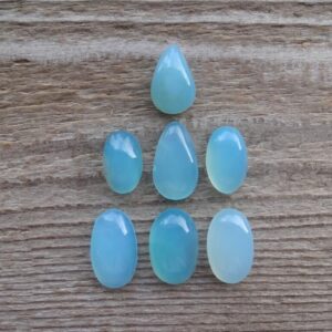 Blue Chalcedony Cabochon, Natural Chalcedony Smooth Cabochon Gemstone
