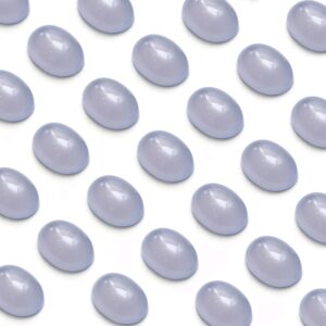 Blue Chalcedony Smooth Oval Cabochon Loose Gemstone, Blue Chalcedony Oval Cabs, Blue Chalcedony Jewelry Making Gemstone
