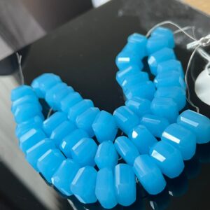 Bright Blue Chalcedony Colored Chunky Nuggets