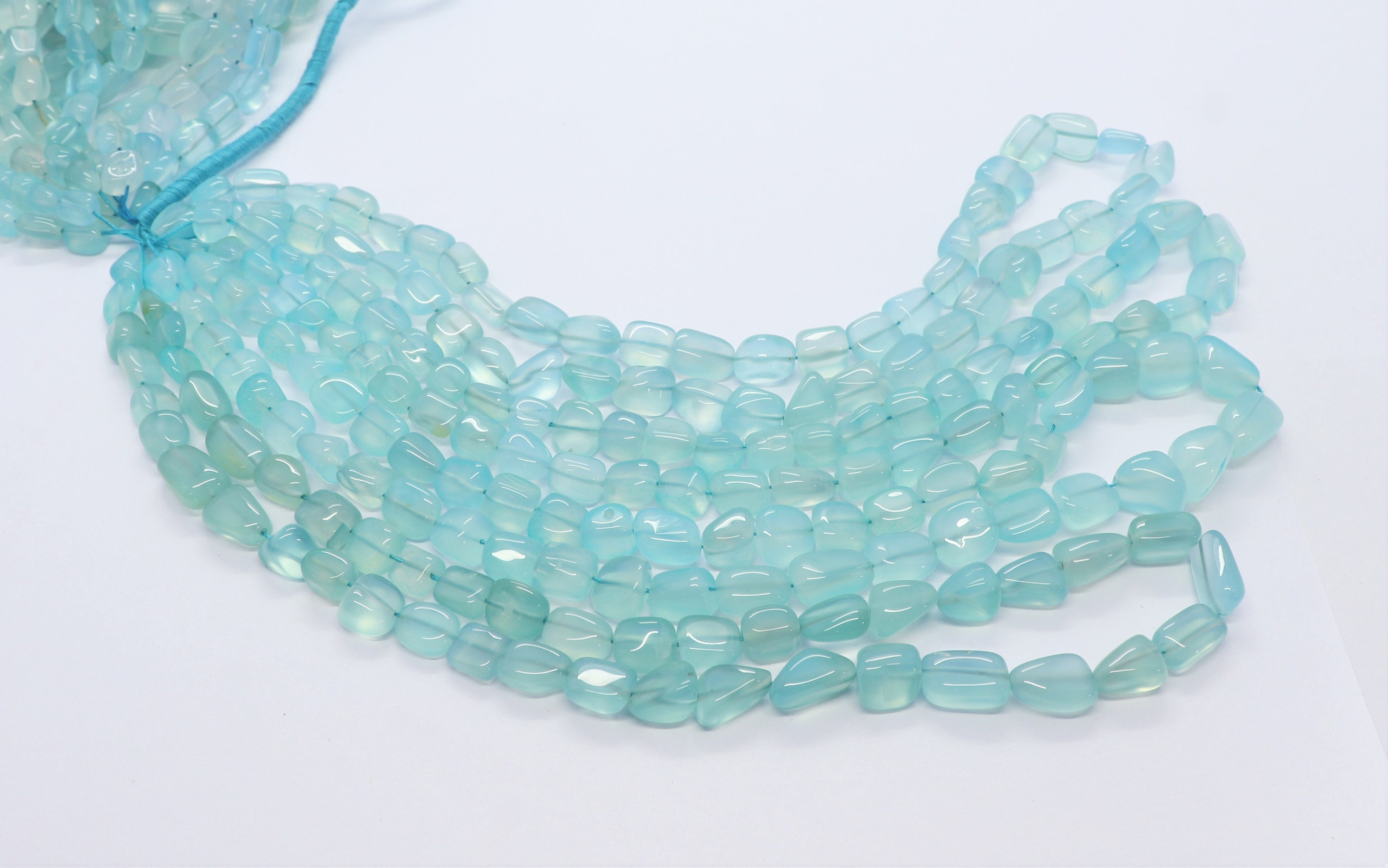Natural Aqua Blue Chalcedony Smooth Nuggets Shape Beads, 6-7 Mm Chalcedony Plain Tumble Gemstone Beads, Aqua Chalcedony Smooth Beads Natural Aqua Blue Chalcedony Smooth Nuggets Shape Beads, 6-7 Mm Chalcedony Plain Tumble Gemstone Beads, Aqua Chalcedony Smooth Beads