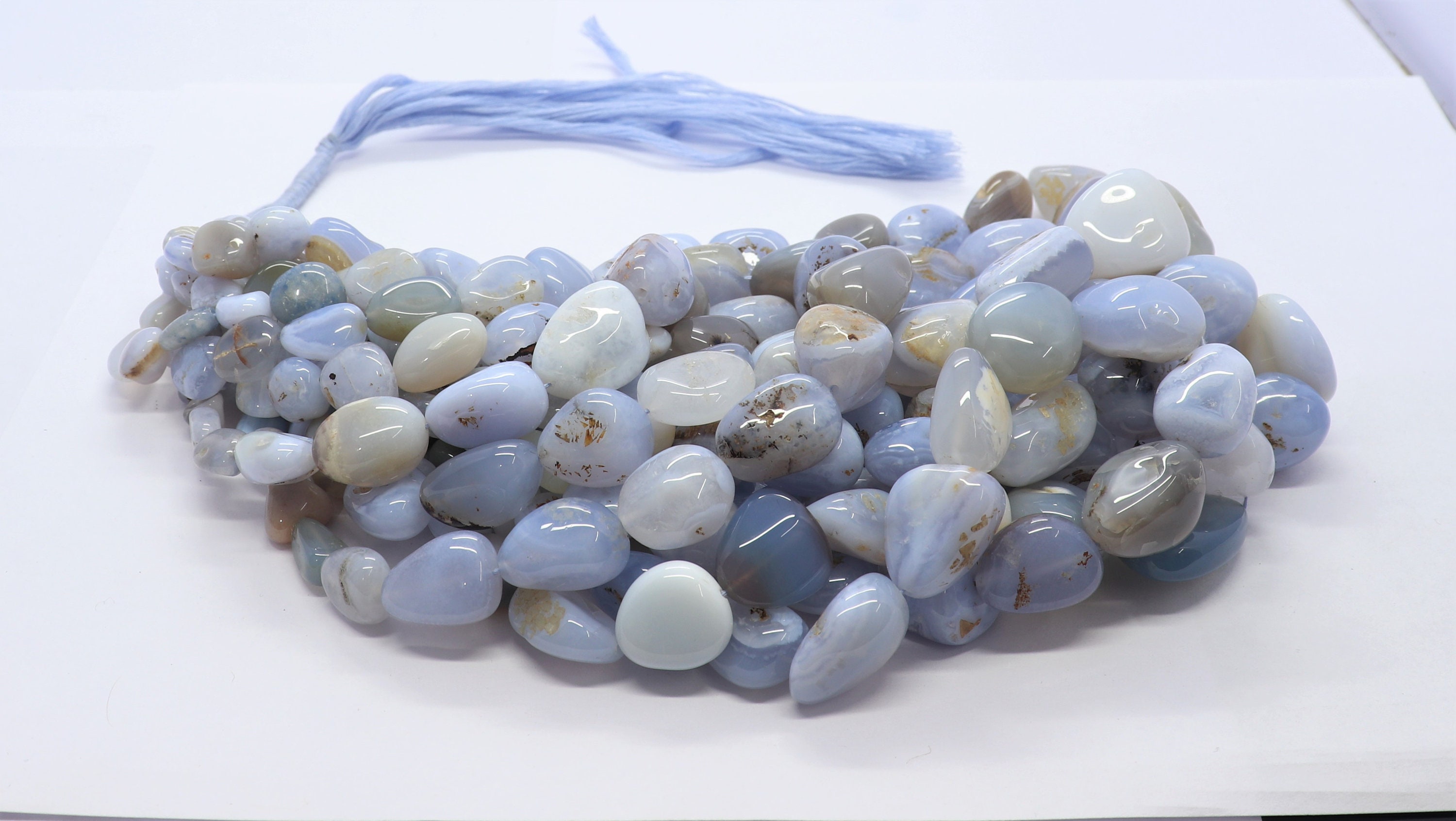 Natural Blue Chalcedony Smooth Nuggets, 6-18 Mm Chalcedony Gemstone Beads Blue Chalcedony Plain Tumble Jewelry Making, Chalcedony Nuggets Natural Blue Chalcedony Smooth Nuggets, 6-18 Mm Chalcedony Gemstone Beads Blue Chalcedony Plain Tumble Jewelry Making, Chalcedony Nuggets