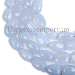Blue Chalcedony Nugget Beads, 11x16-12x18mm