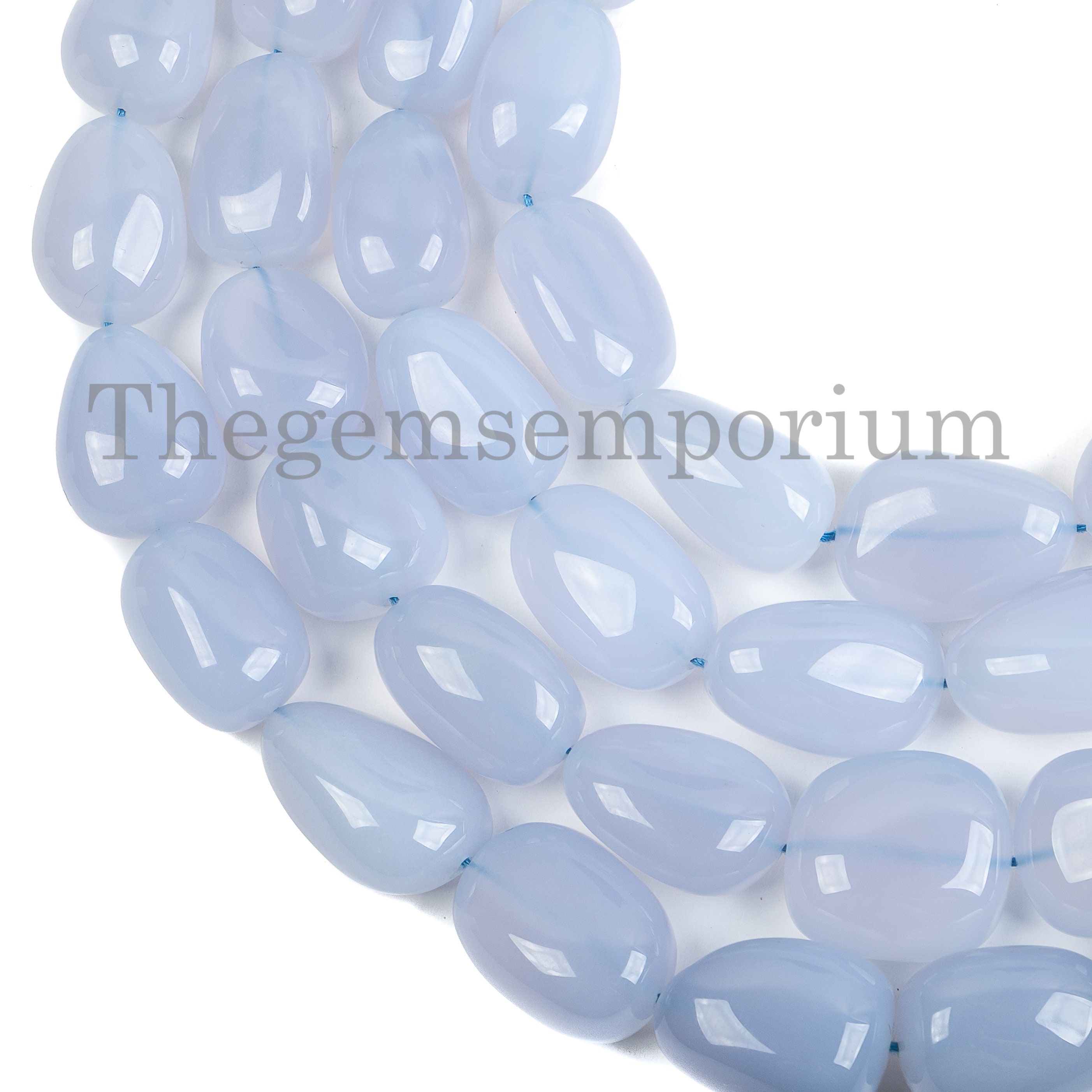 Blue Chalcedony Nugget Beads, 11x16-12x18mm Blue Chalcedony Nugget Beads, 11x16-12x18mm