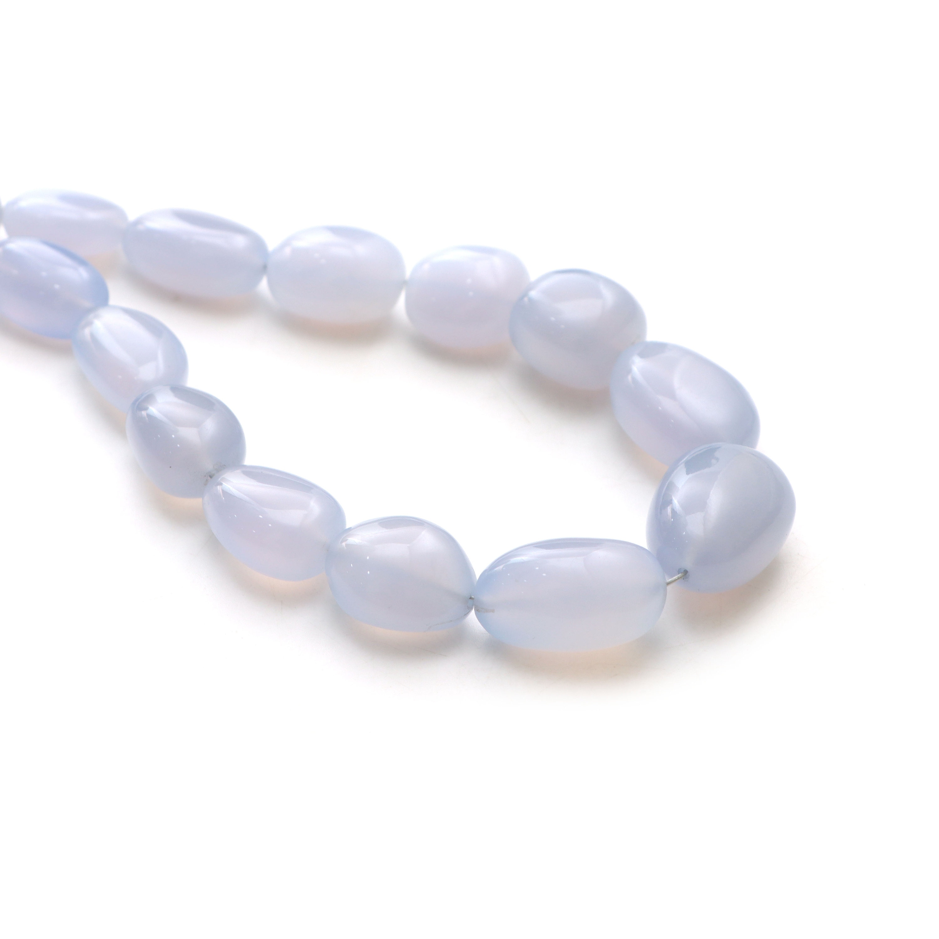 Blue Chalcedony Smooth Tumble Beads, 11x13 Mm To 16.5x23.5 Mm, Plain Chalcedony Beads, Tumble Shape Beads, 20 Inch Strand, Price Per Strand Blue Chalcedony Smooth Tumble Beads, 11x13 Mm To 16.5x23.5 Mm, Plain Chalcedony Beads, Tumble Shape Beads, 20 Inch Strand, Price Per Strand
