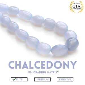 Blue Chalcedony Smooth Tumble Beads, 12x17 To 16.5x22 Mm, Chalcedony Jewelry Making Beads, 21 Inches Full Strand, Plain Chalcedony Beads