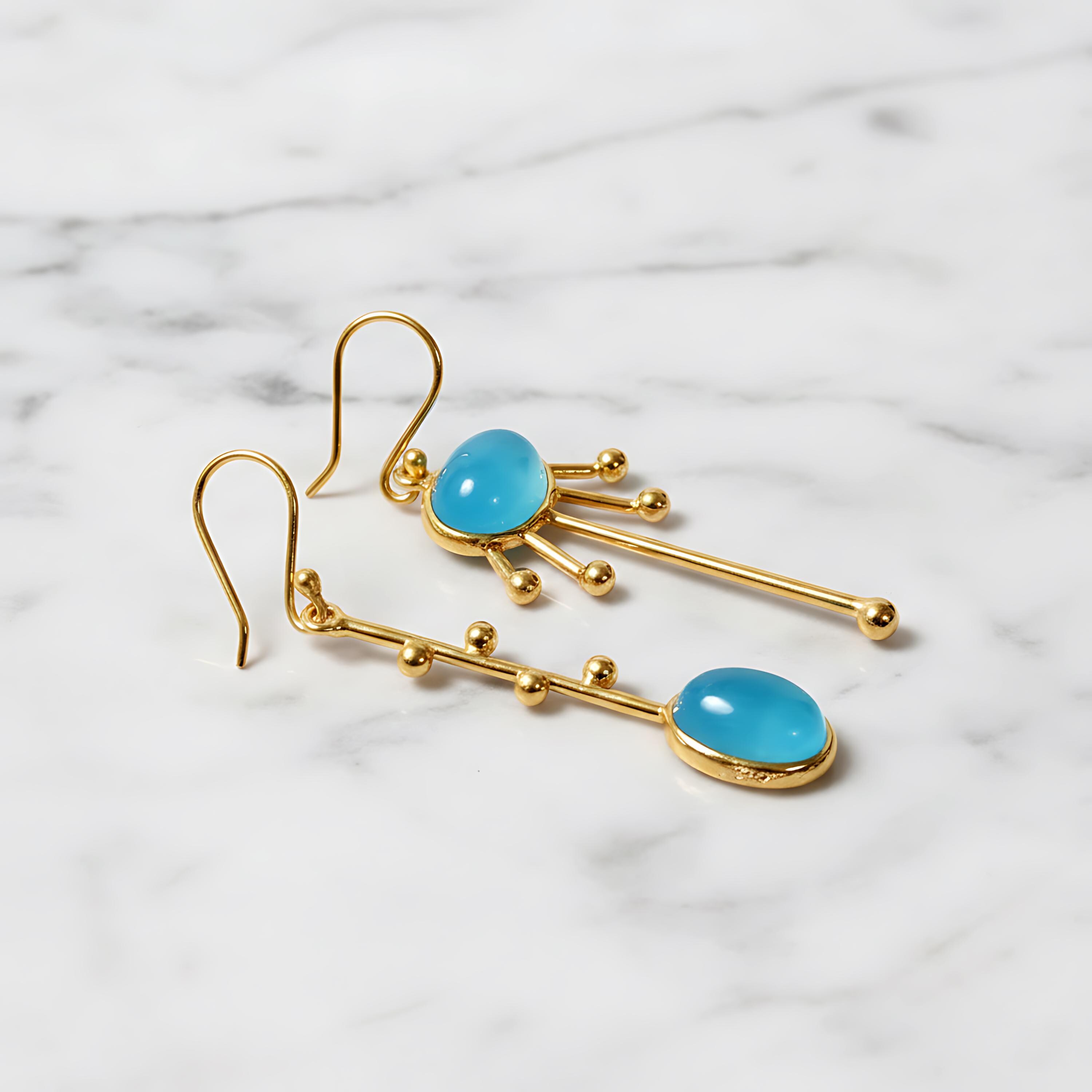 Natural Blue Chalcedony Dangle Earrings Gemstone Earrings Double Earrings Minimal Earrings Wedding Earrings Engagement Earrings Natural Blue Chalcedony Dangle Earrings Gemstone Earrings Double Earrings Minimal Earrings Wedding Earrings Engagement Earrings