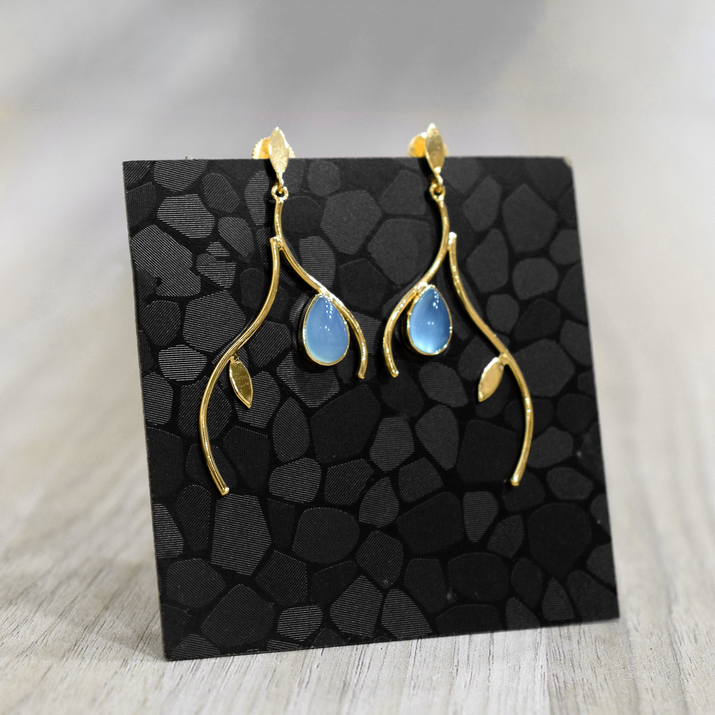 Natural Blue Chalcedony Gemstone Earrings Tree Branches Earrings Antique Earrings Wedding Earrings Nature Earrings Dangle Earrings Natural Blue Chalcedony Gemstone Earrings Tree Branches Earrings Antique Earrings Wedding Earrings Nature Earrings Dangle Earrings