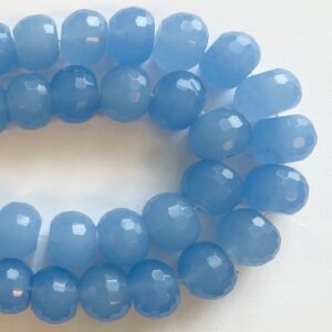 Blue Chalcedony 16x12mm Faceted Rondelle Gemstone Beads--15.5 inch strand Blue Chalcedony 16x12mm Faceted Rondelle Gemstone Beads--15.5 inch strand