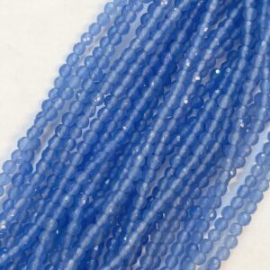 Blue Chalcedony 4mm Faceted Round Gemstone Bead--15.5 inch strand Blue Chalcedony 4mm Faceted Round Gemstone Bead--15.5 inch strand