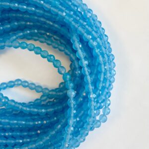 Blue Chalcedony 6mm Faceted Round Gemstone Bead--15.5 inch strand Blue Chalcedony 6mm Faceted Round Gemstone Bead--15.5 inch strand