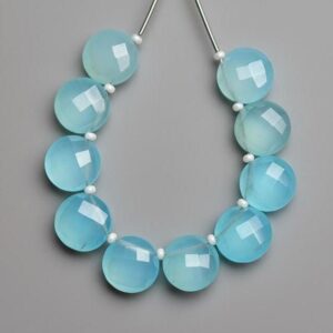 Natural Blue Chalcedony Beads Pair 10mm Faceted Round Briolette Calibrated Gemstone Beads For Earring Making Jewelry Beads 6,8,10pcs No4554 Natural Blue Chalcedony Beads Pair 10mm Faceted Round Briolette Calibrated Gemstone Beads For Earring Making Jewelry Beads 6,8,10pcs No4554