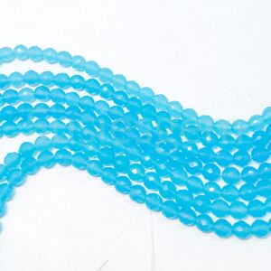 Sky blue quartz faceted round beads 8mm. Blue chalcedony quartz beads. 16'' Sky blue quartz faceted round beads 8mm. Blue chalcedony quartz beads. 16''