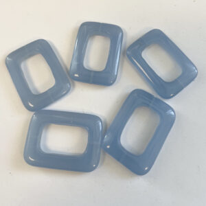 Blue Chalcedony 35x25x5mm Rectangle Gemstone Beads--5 beads