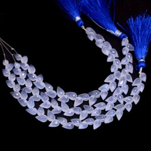 AAA+ Blue Chalcedony Tulip Flower Buds Drops Briolette, 6inch Strand, Natural Chalcedony Gemstone Diagonal Drill Teardrop Fancy Loose Beads AAA+ Blue Chalcedony Tulip Flower Buds Drops Briolette, 6inch Strand, Natural Chalcedony Gemstone Diagonal Drill Teardrop Fancy Loose Beads