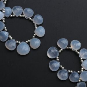 Blue Chalcedony Faceted Heart Beads - 7x7 Mm To 12x12 Mm - Blue Chalcedony - Gem Quality , 8 Inch/ 20 Cm Full Strand, Price Per Strand Blue Chalcedony Faceted Heart Beads - 7x7 Mm To 12x12 Mm - Blue Chalcedony - Gem Quality , 8 Inch/ 20 Cm Full Strand, Price Per Strand