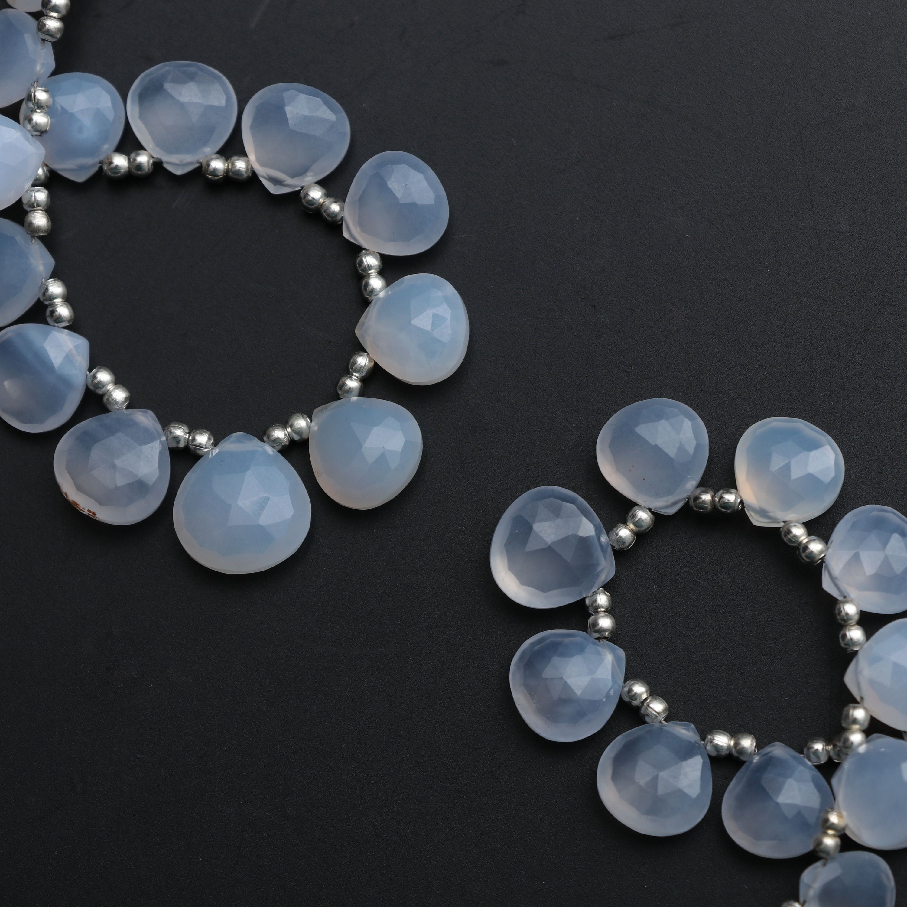 Blue Chalcedony Faceted Heart Beads - 7x7 Mm To 12x12 Mm - Blue Chalcedony - Gem Quality , 8 Inch/ 20 Cm Full Strand, Price Per Strand Blue Chalcedony Faceted Heart Beads - 7x7 Mm To 12x12 Mm - Blue Chalcedony - Gem Quality , 8 Inch/ 20 Cm Full Strand, Price Per Strand