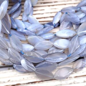 Blue Chalcedony Marquise Beads, Polished Gemstone (etb01710)