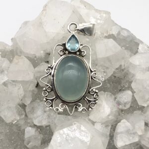 Blue Chalcedony Pendant