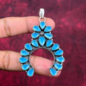 Beautiful Blue Chalcedony Pendant, Handmade Stylish Silver Jewelry 925 Sterling Silver Pendant Gemstone Pendant Valentine Day Gift