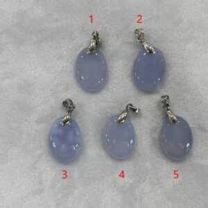 Blue Chalcedony Cabochons Pendant With a Clasp ---1 Piece