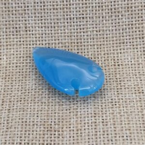 Natural Blue Chalcedony  Carved Fish 有余  Pendant Diy Necklace