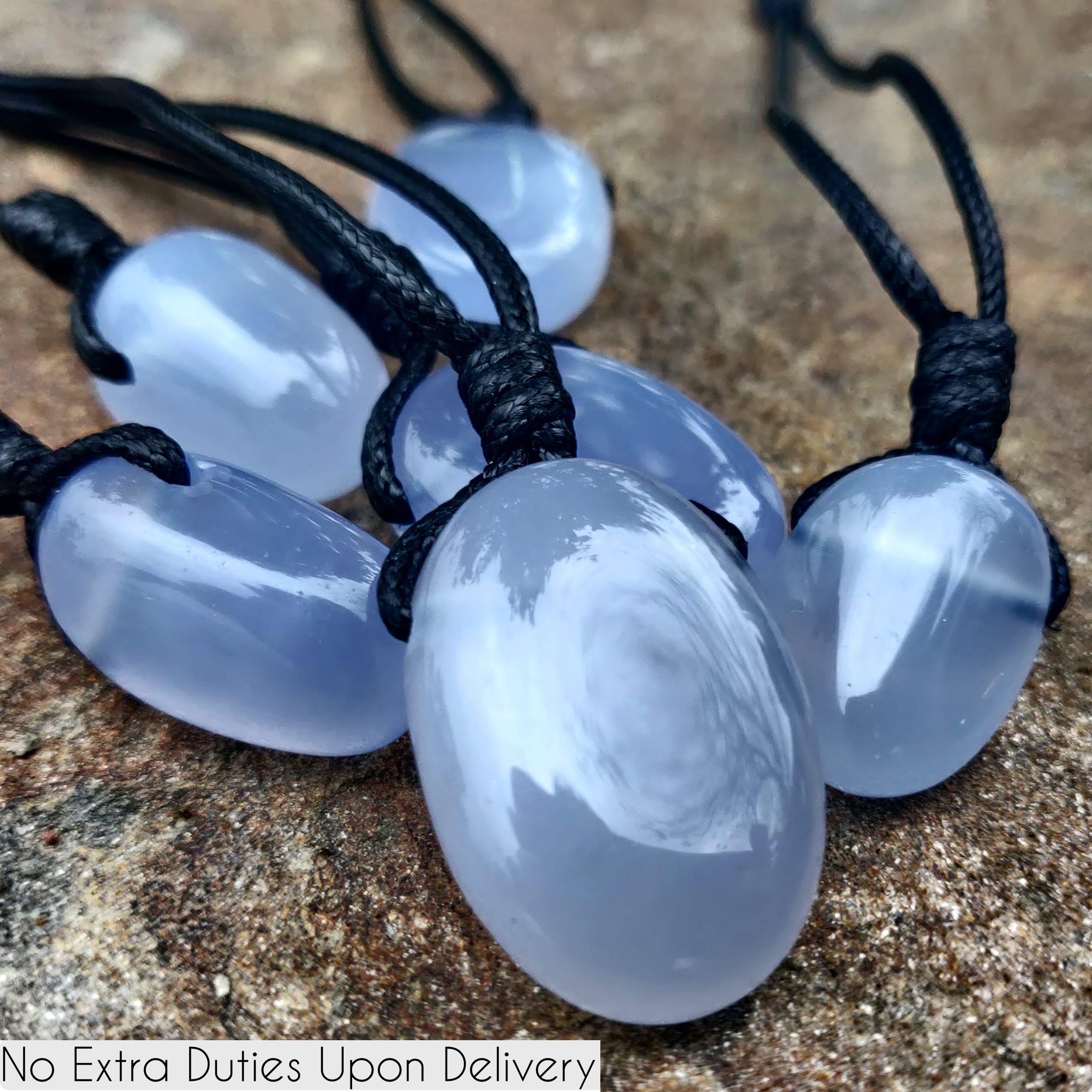 Blue Chalcedony Necklace For Men And Women, Harmony Clarity And Emotional Healing Crystal Pendant, Gemstone Jewelry, Cancer Zodiac Gifts Blue Chalcedony Necklace For Men And Women, Harmony Clarity And Emotional Healing Crystal Pendant, Gemstone Jewelry, Cancer Zodiac Gifts