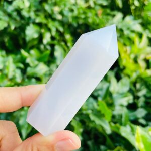 Blue Chalcedony Crystal Tower Point (75.5g)