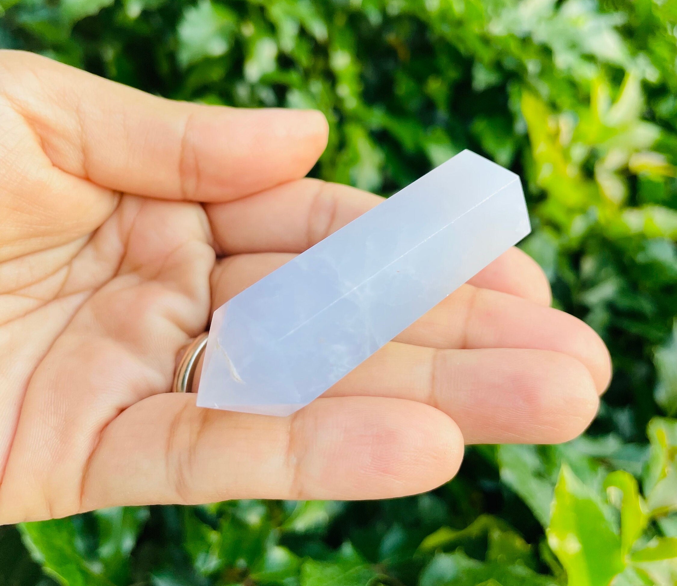 Blue Chalcedony Crystal Point Tower (41.9g)