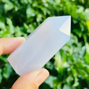 Blue Chalcedony Crystal Tower Point (63.7g)
