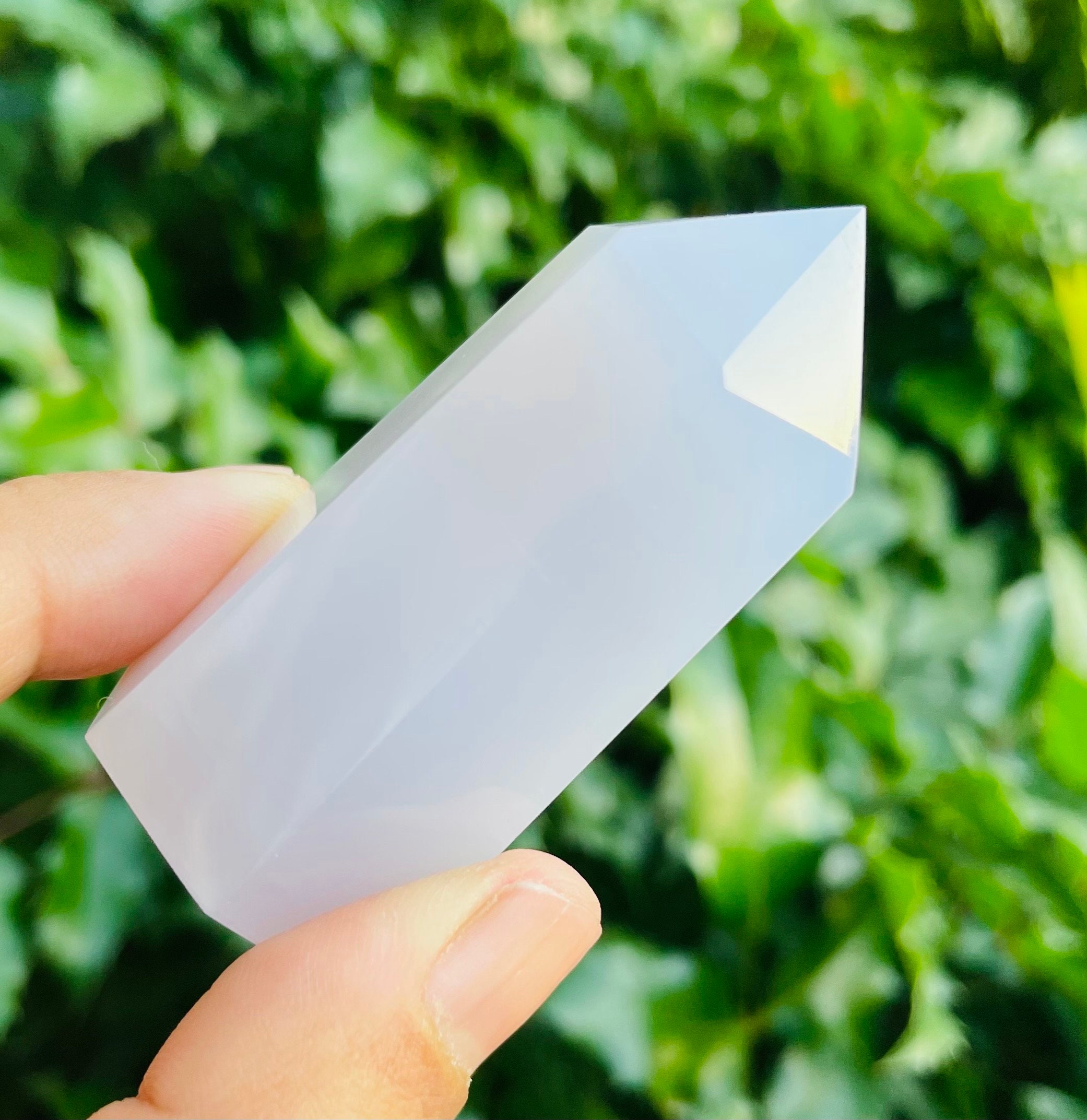 Blue Chalcedony Crystal Tower Point (63.7g)