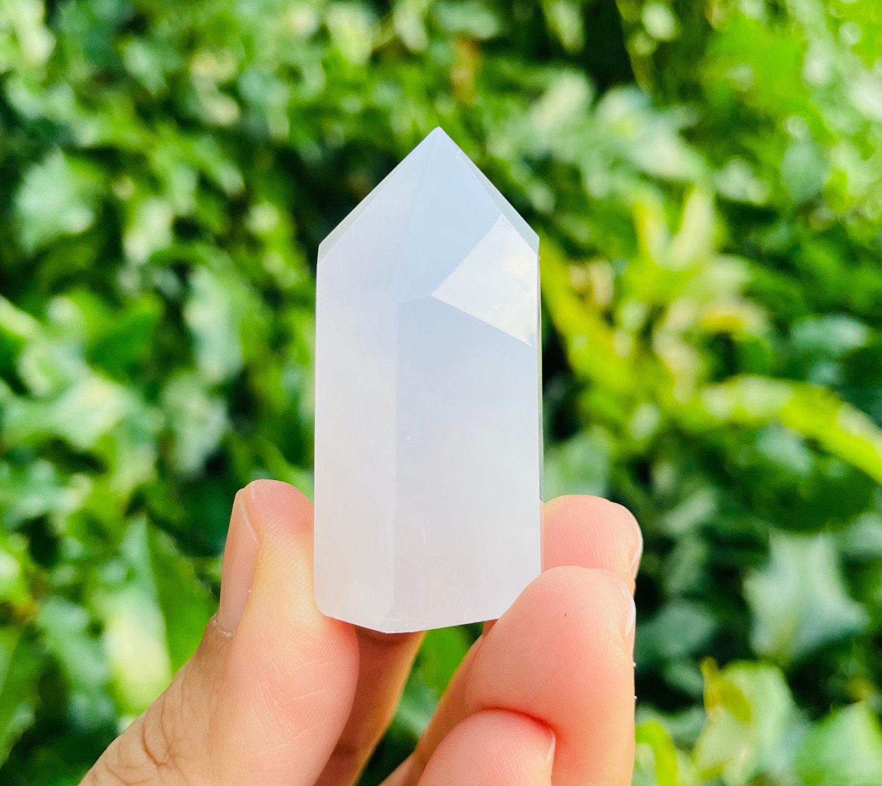 Blue Chalcedony Crystal Tower Point (35g)