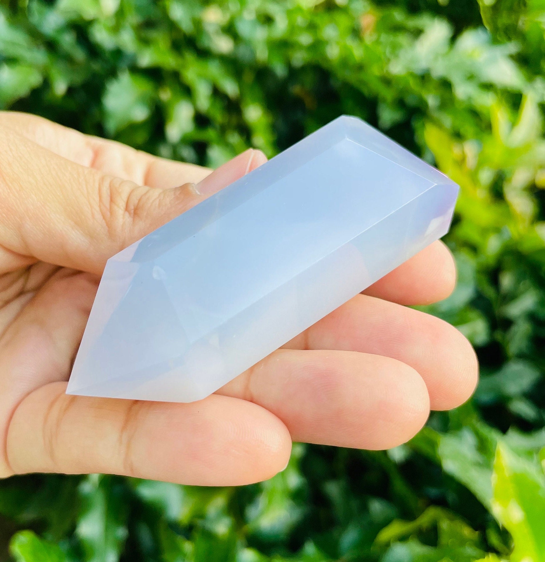 Blue Chalcedony Crystal Point Tower (72.7g)