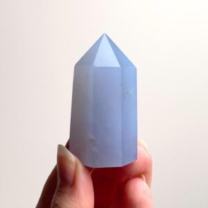 Blue Chalcedony Point | Chalcedony Crystal Tower