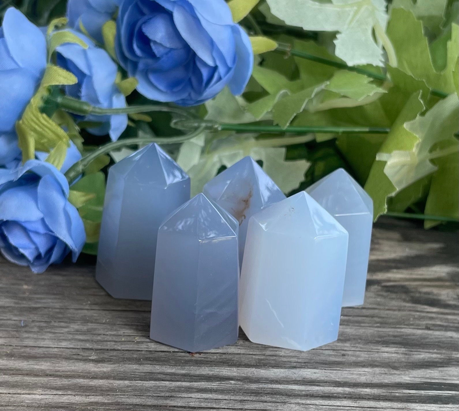 Blue Chalcedony Point, Blue Chalcedony, Qty. 1
