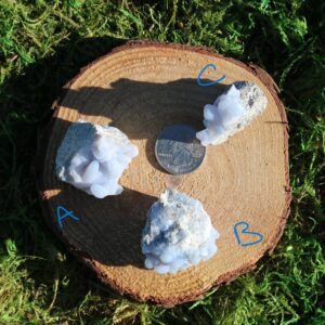 Blue Chalcedony Raw Pieces From Peru Set #2