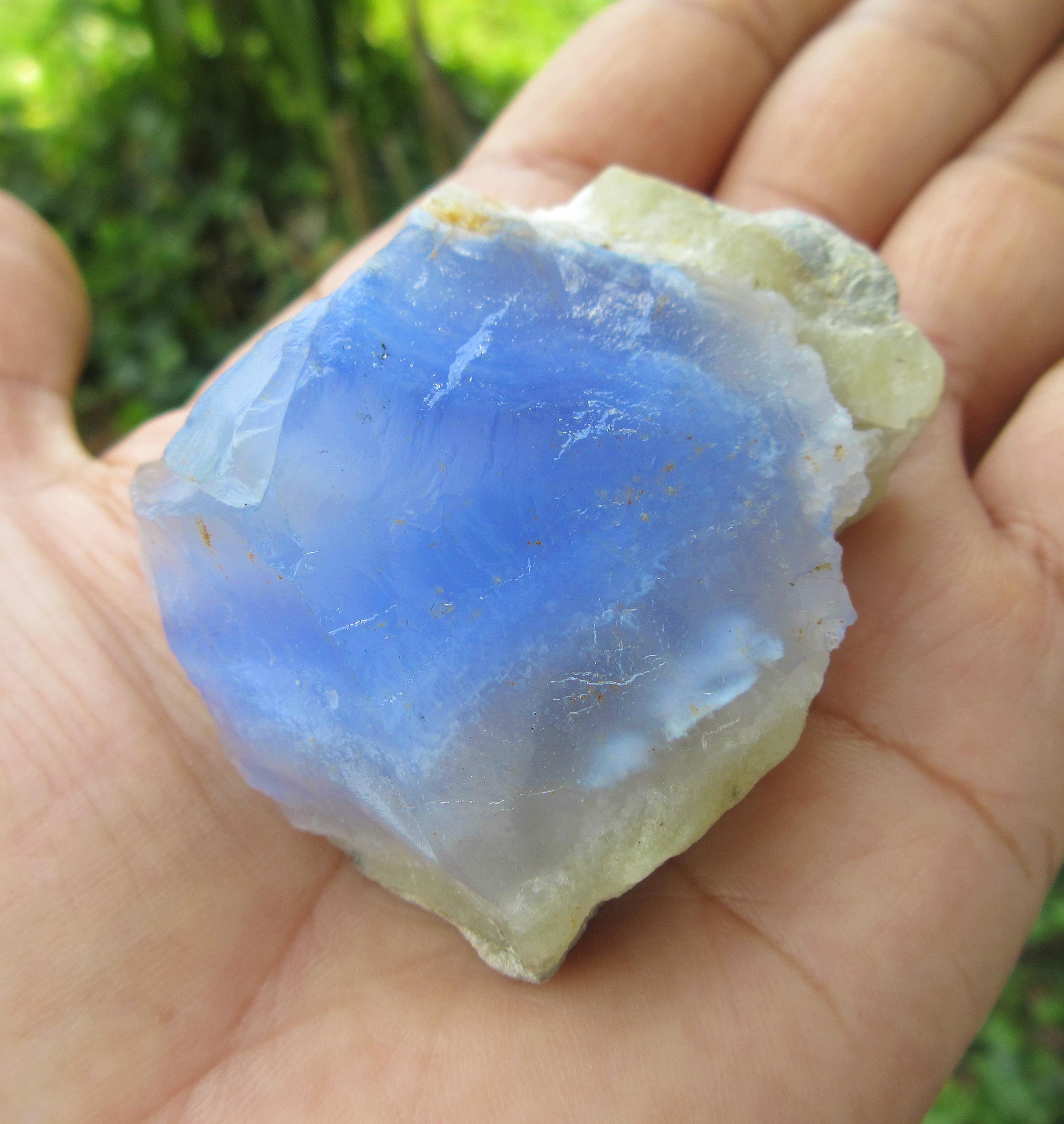 Raw Blue Chalcedony Rough ... Big Stone. 331.25 Crt