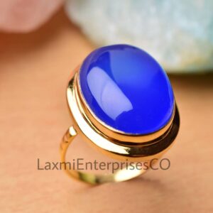 Blue Chalcedony Ring, 925 Sterling Silver Ring, Aqua Chalcedony Ring, Chalcedony, Handmade Ring, Dainty Ring, Gemstone Ring, Gift For Her